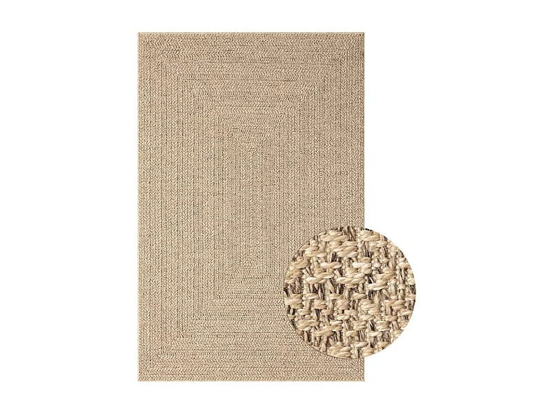 Tapis 160x230 aspect jute intérieur et extérieur