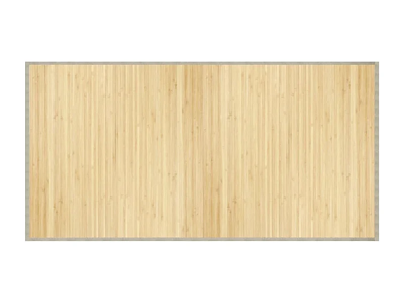 Tapis rectangulaire naturel clair 100x200 bambou