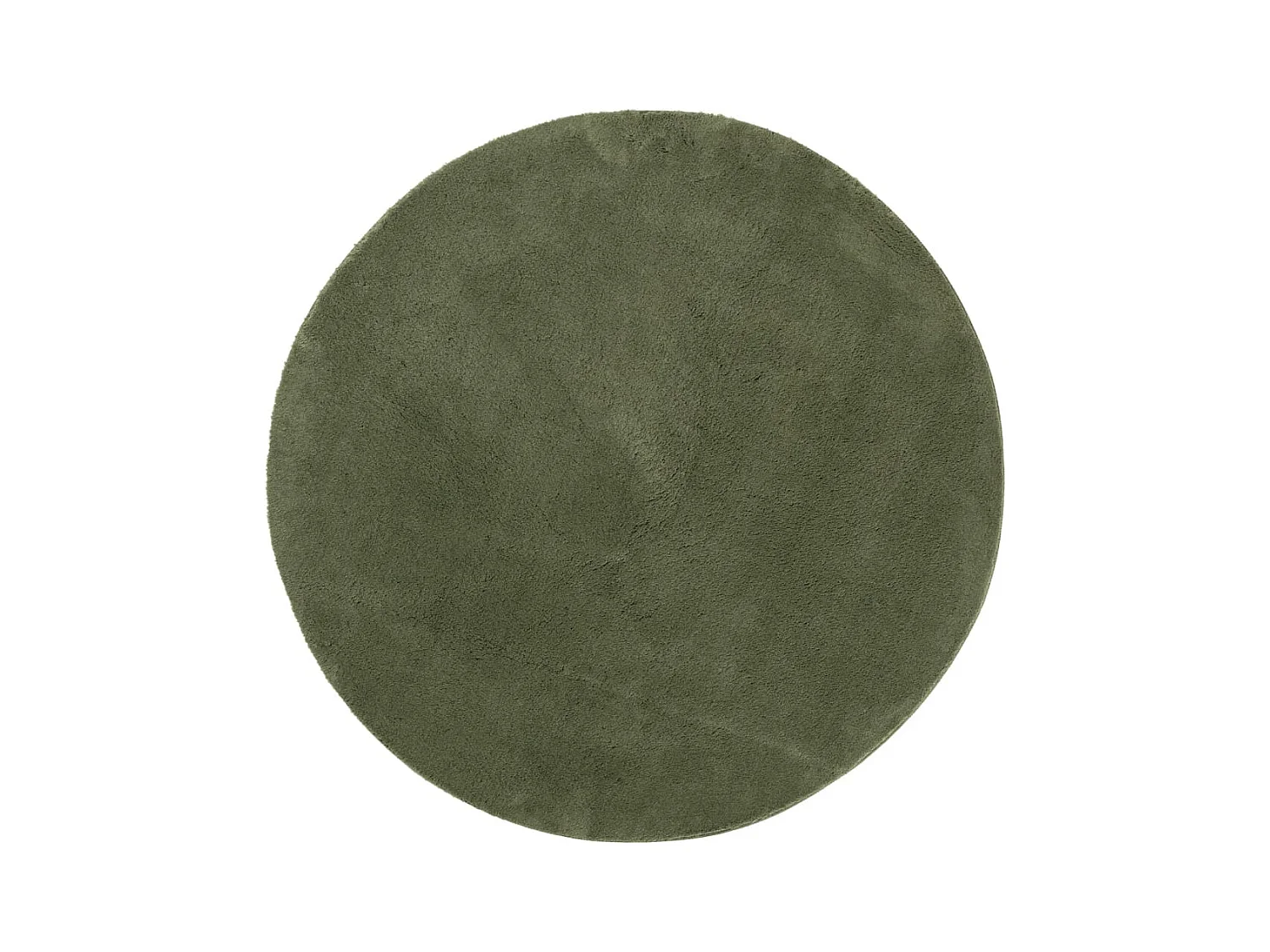 Tapis HUARTE à poils courts doux et lavable vert forêt Ø 80cm