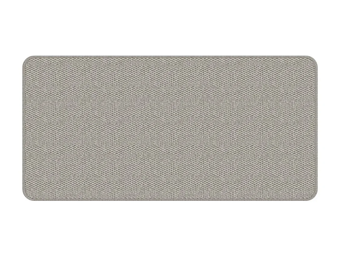 Tapis de couloir aspect sisal taupe 50x100