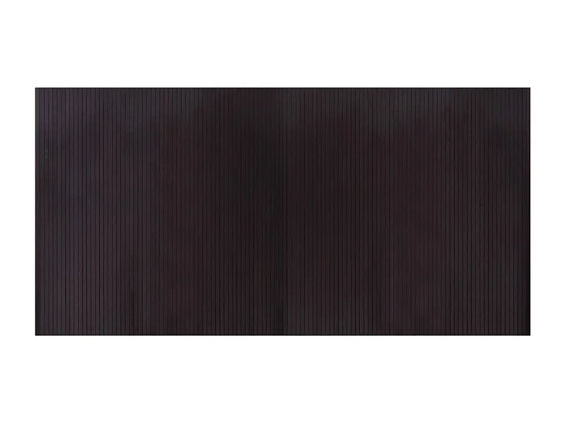 Tapis rectangulaire marron foncé 100x200 bambou