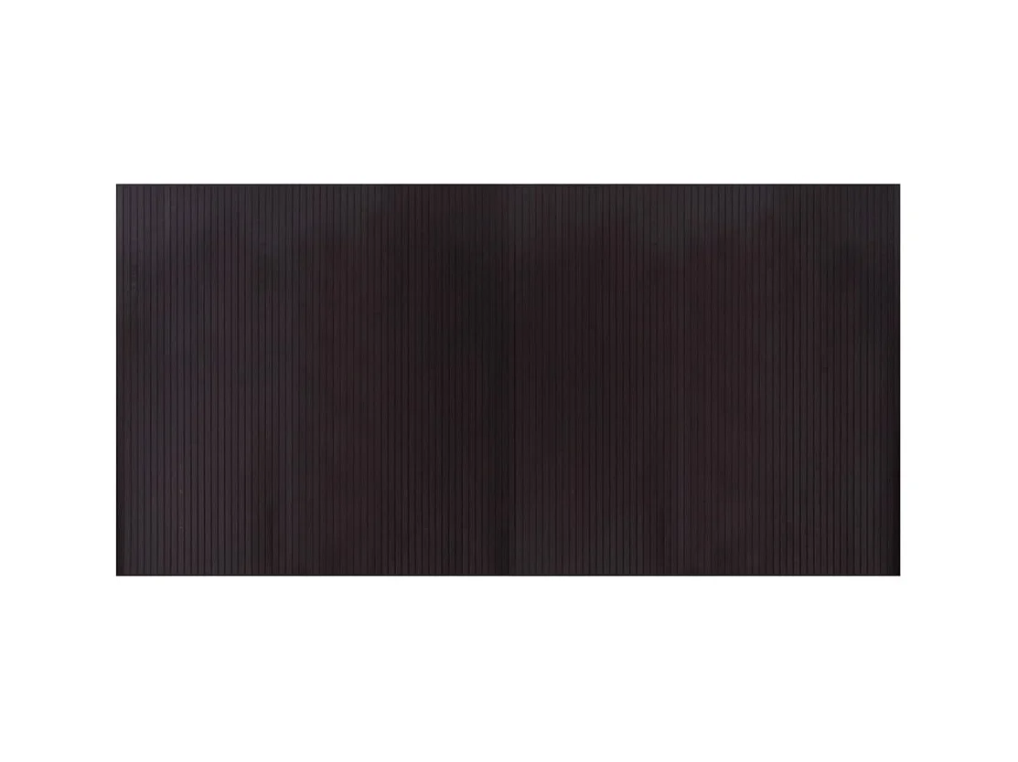 Tapis rectangulaire marron foncé 100x200 bambou