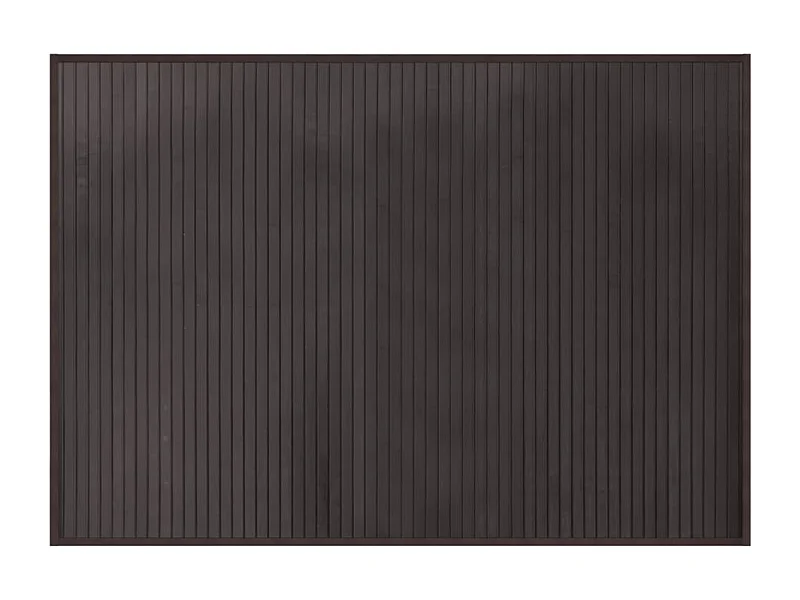 Tapis rectangulaire marron foncé 70x100 bambou
