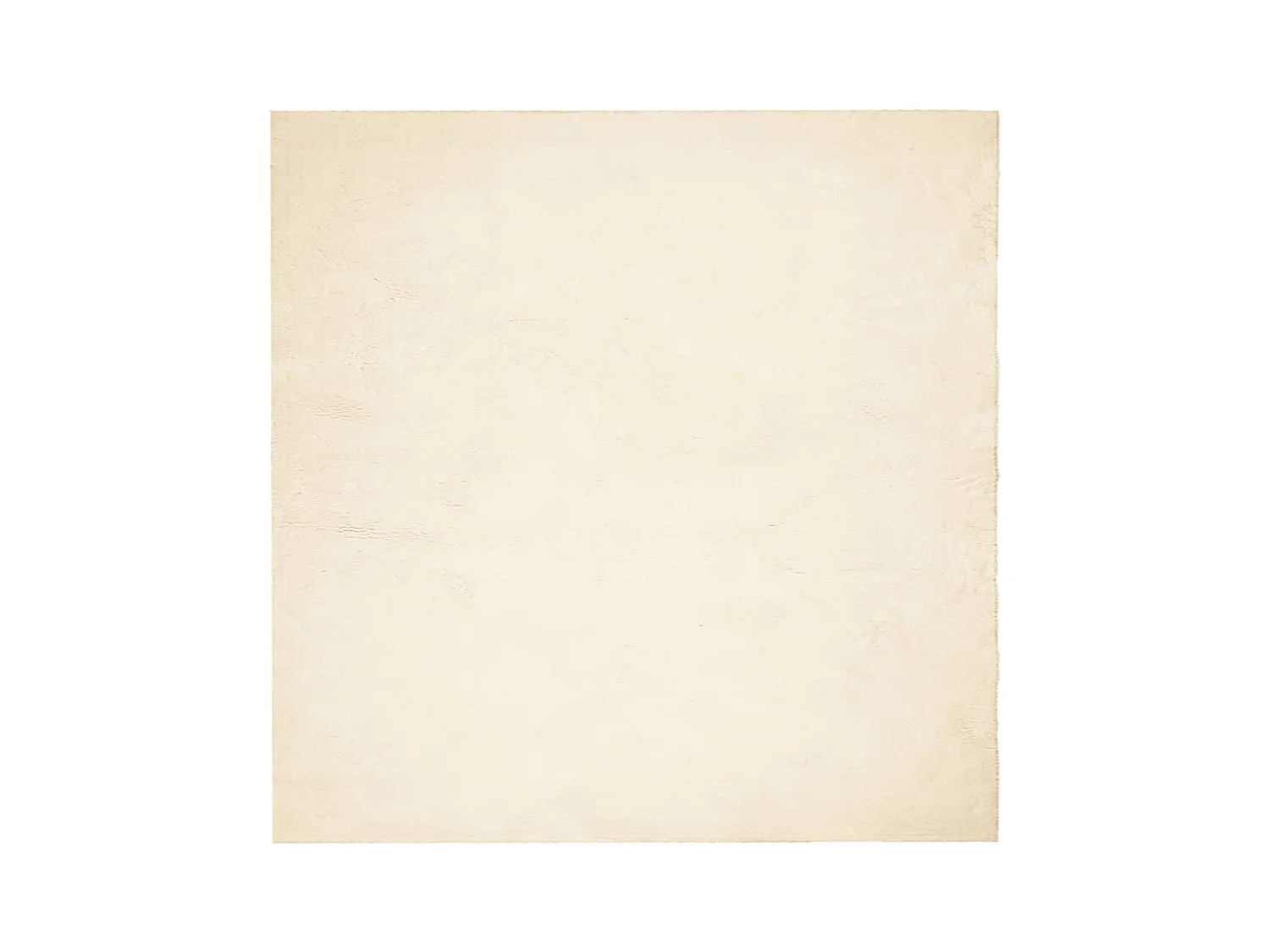 Tapis HUARTE à poils courts doux et lavable crème 120x120