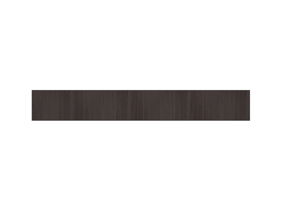 Tapis rectangulaire marron foncé 70x500 bambou