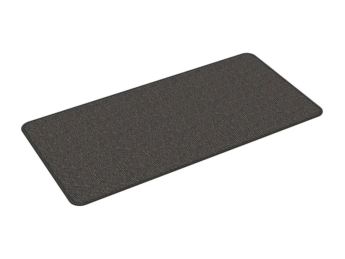 Tapis de couloir aspect sisal anthracite 50x100