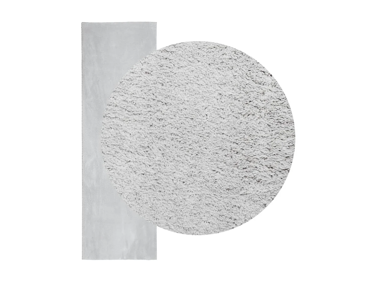 Tapis HUARTE à poils courts doux et lavable gris 80x250