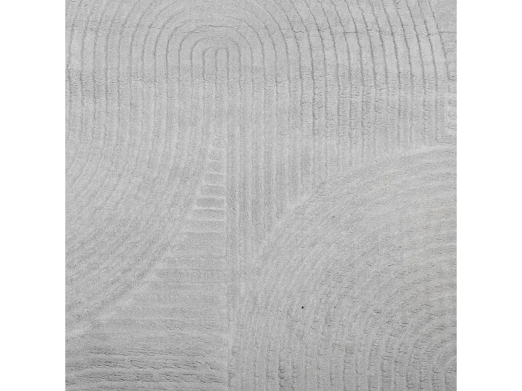 Tapis IZA poils courts style scandinave gris Ø 100cm