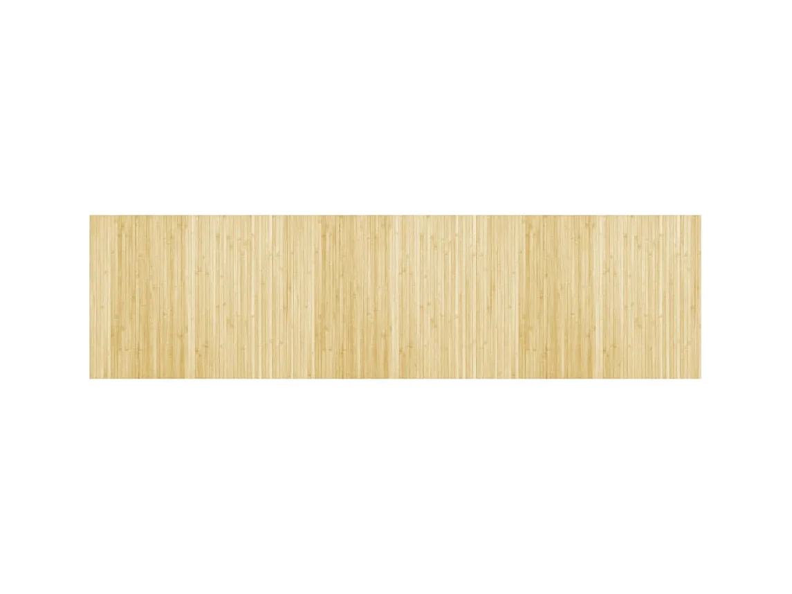 Tapis rectangulaire naturel clair 80x300 bambou