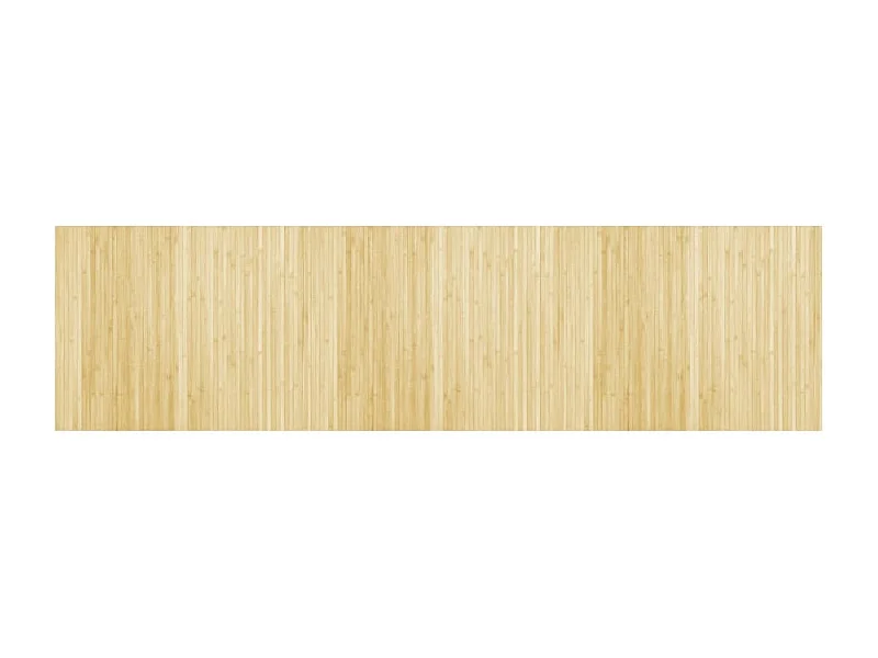Tapis rectangulaire naturel clair 80x300 bambou
