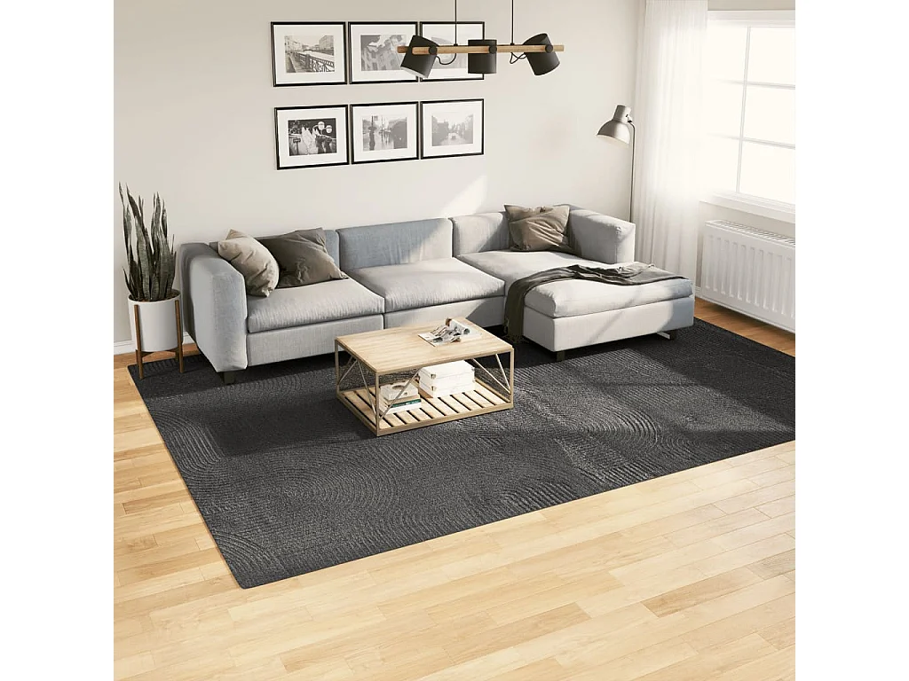 Tapis IZA poils courts style scandinave anthracite 240x340