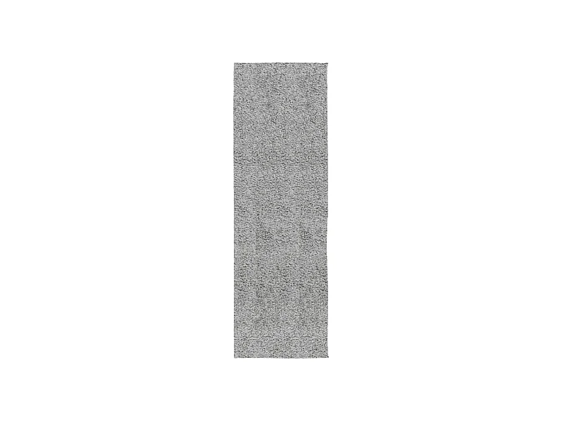 Tapis shaggy à poils longs moderne gris 80x250