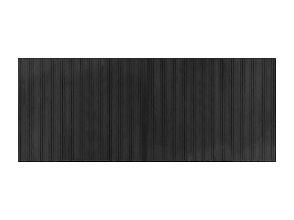 Tapis rectangulaire gris 80x200 bambou