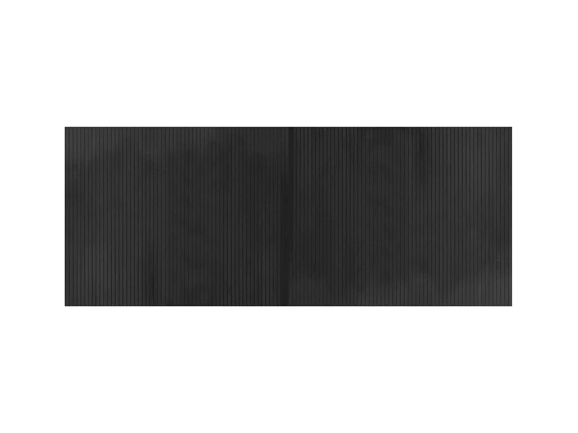 Tapis rectangulaire gris 80x200 bambou