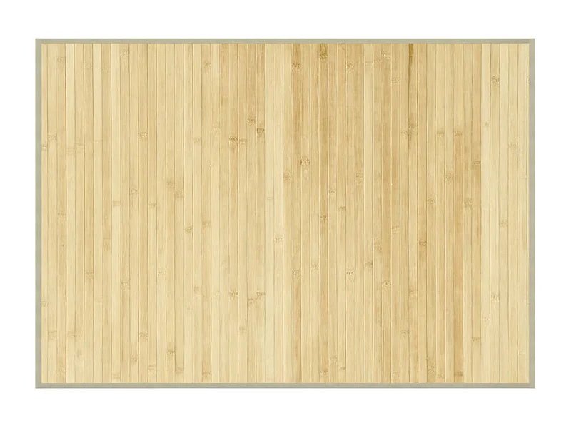 Tapis rectangulaire naturel clair 70x100 bambou