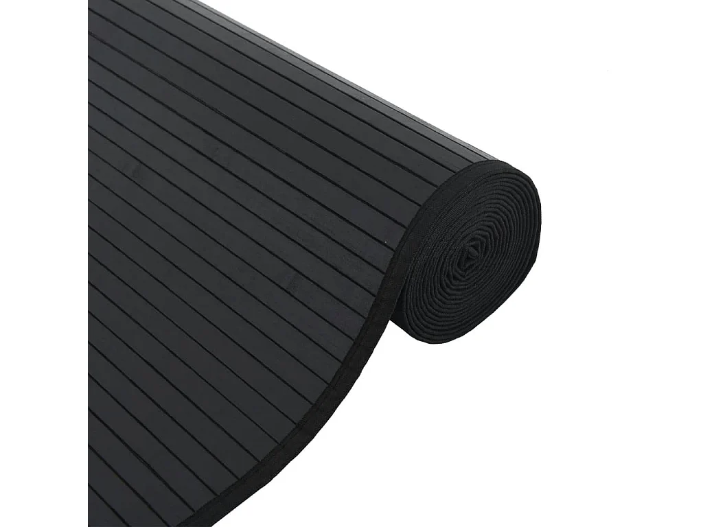 Tapis rectangulaire noir 100x1000 bambou