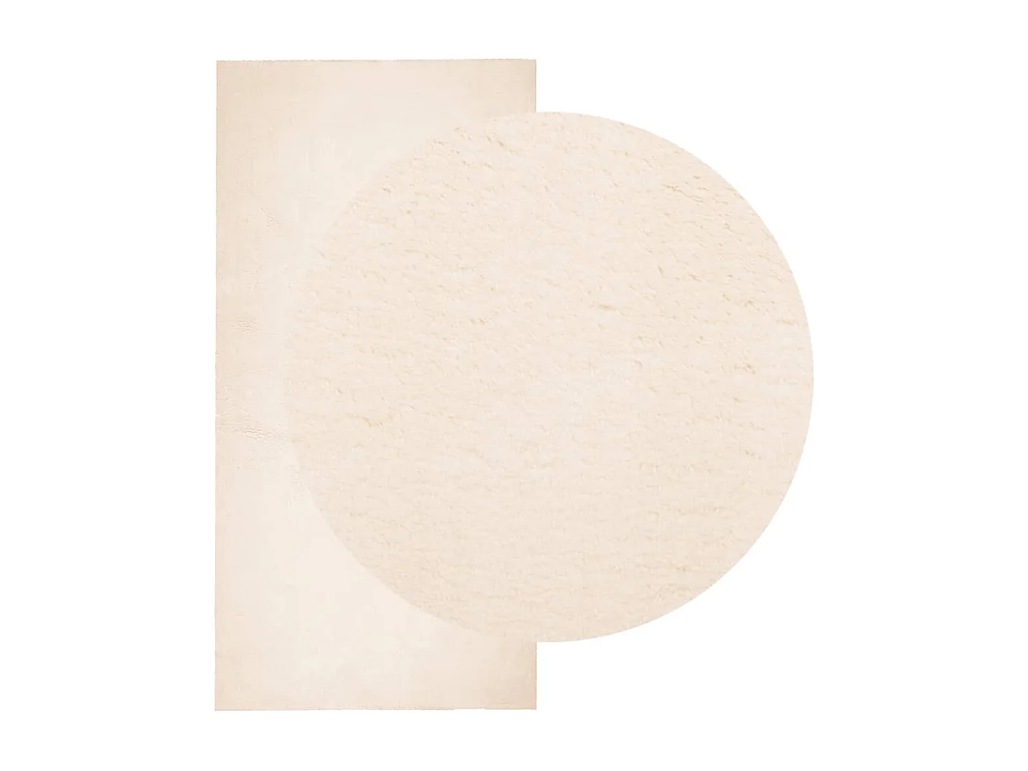 Tapis HUARTE à poils courts doux et lavable beige 100x200