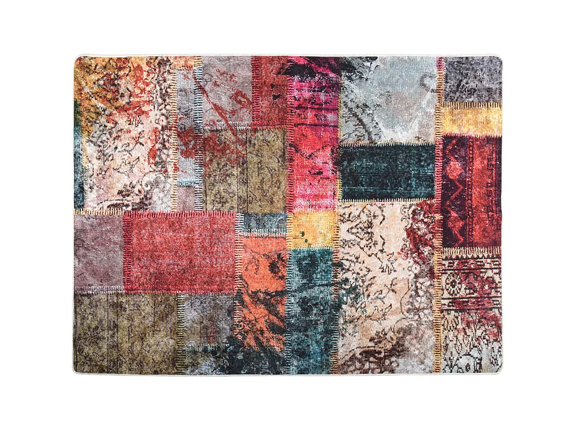 Tapis lavable multicolore 400x300 antidérapant