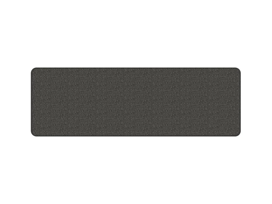 Tapis de couloir aspect sisal anthracite 50x150