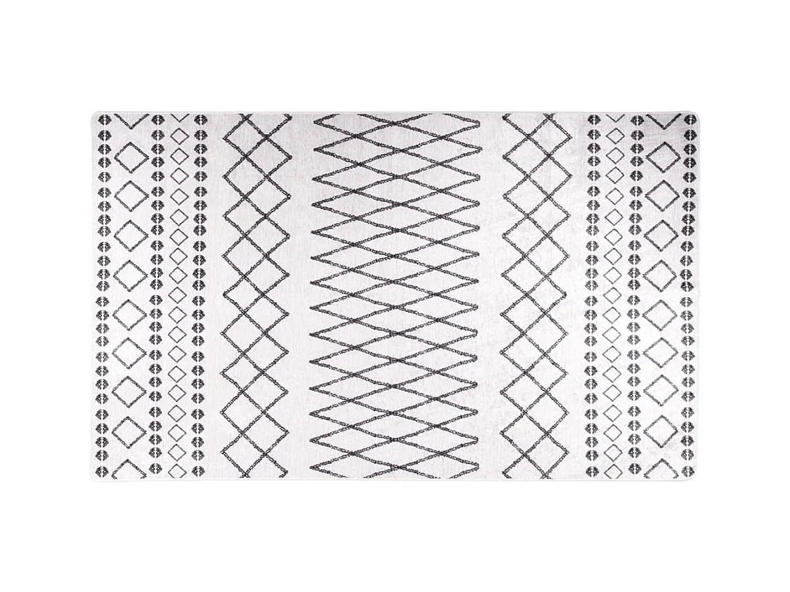 Tapis lavable noir et blanc 120x170 antidérapant