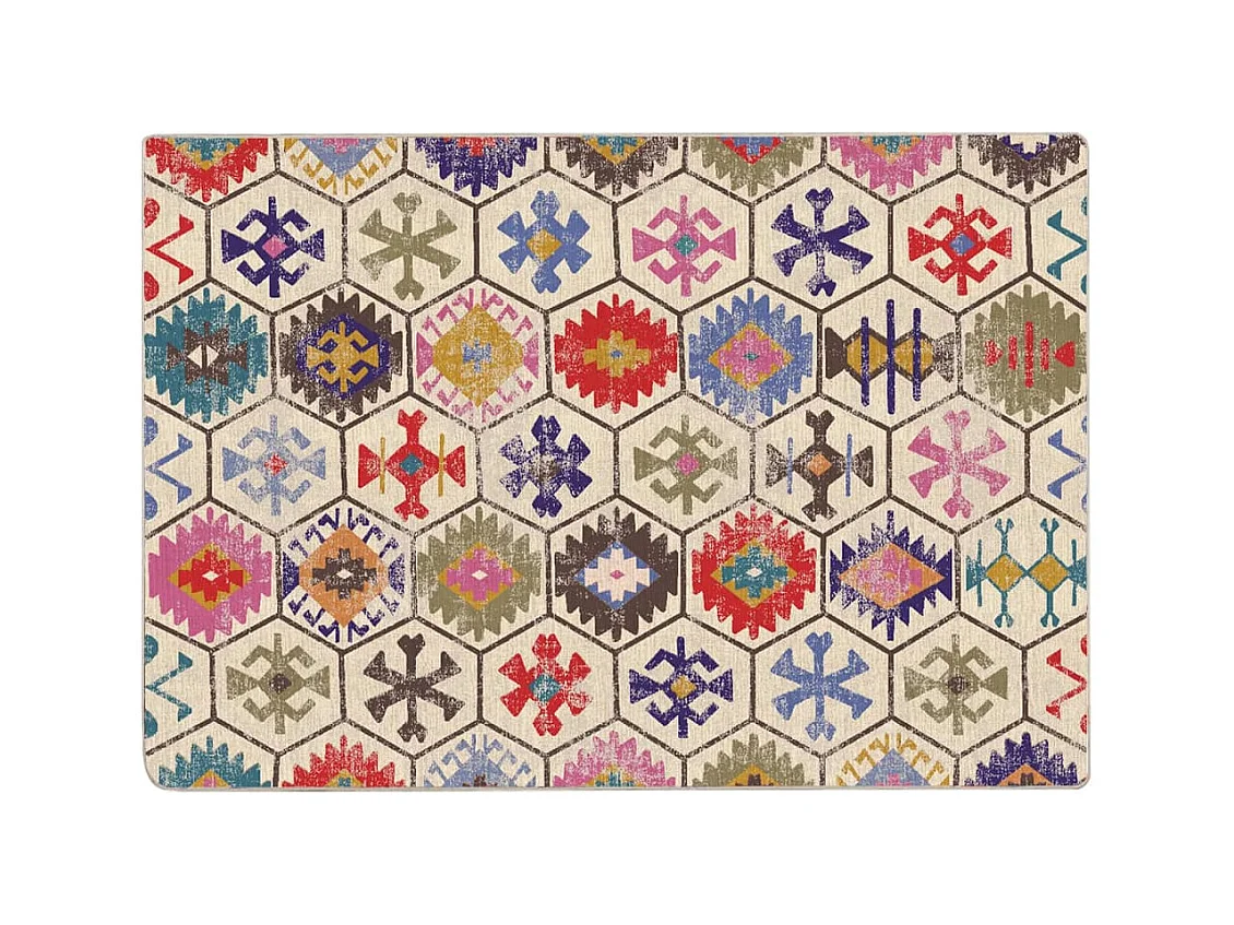Tapis lavable multicolore 160x230 antidérapant