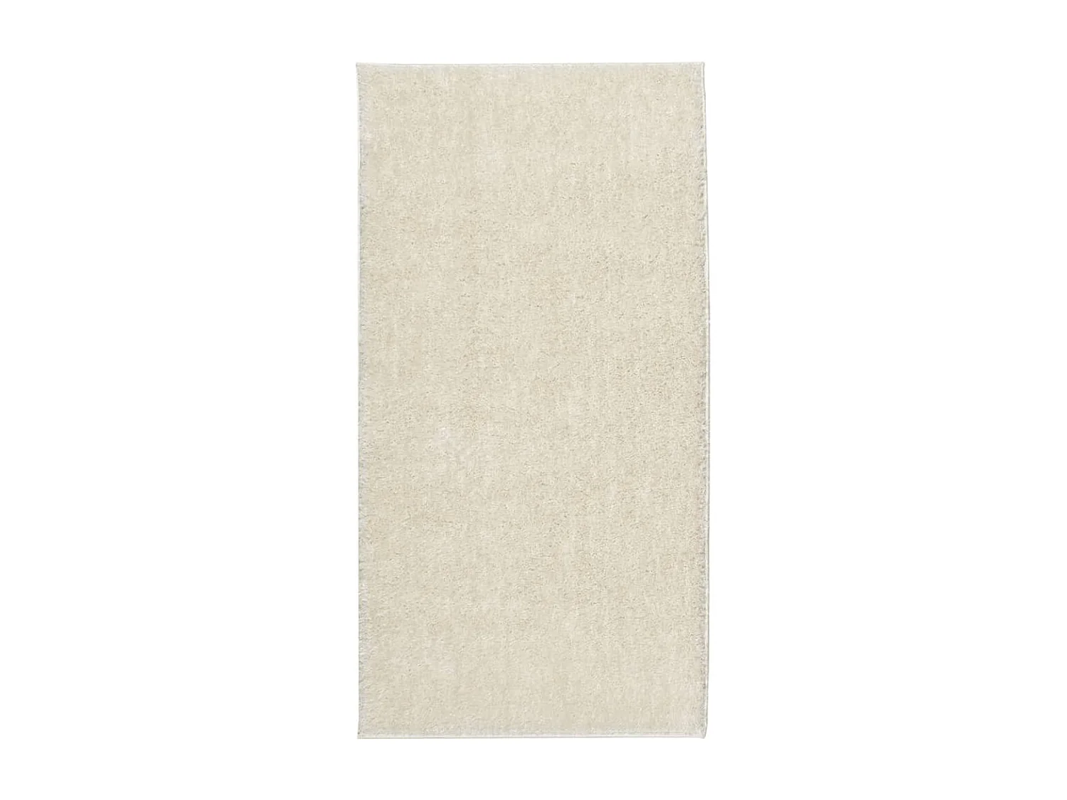 Tapis ISTAN à poils longs aspect brillant crème 100x200