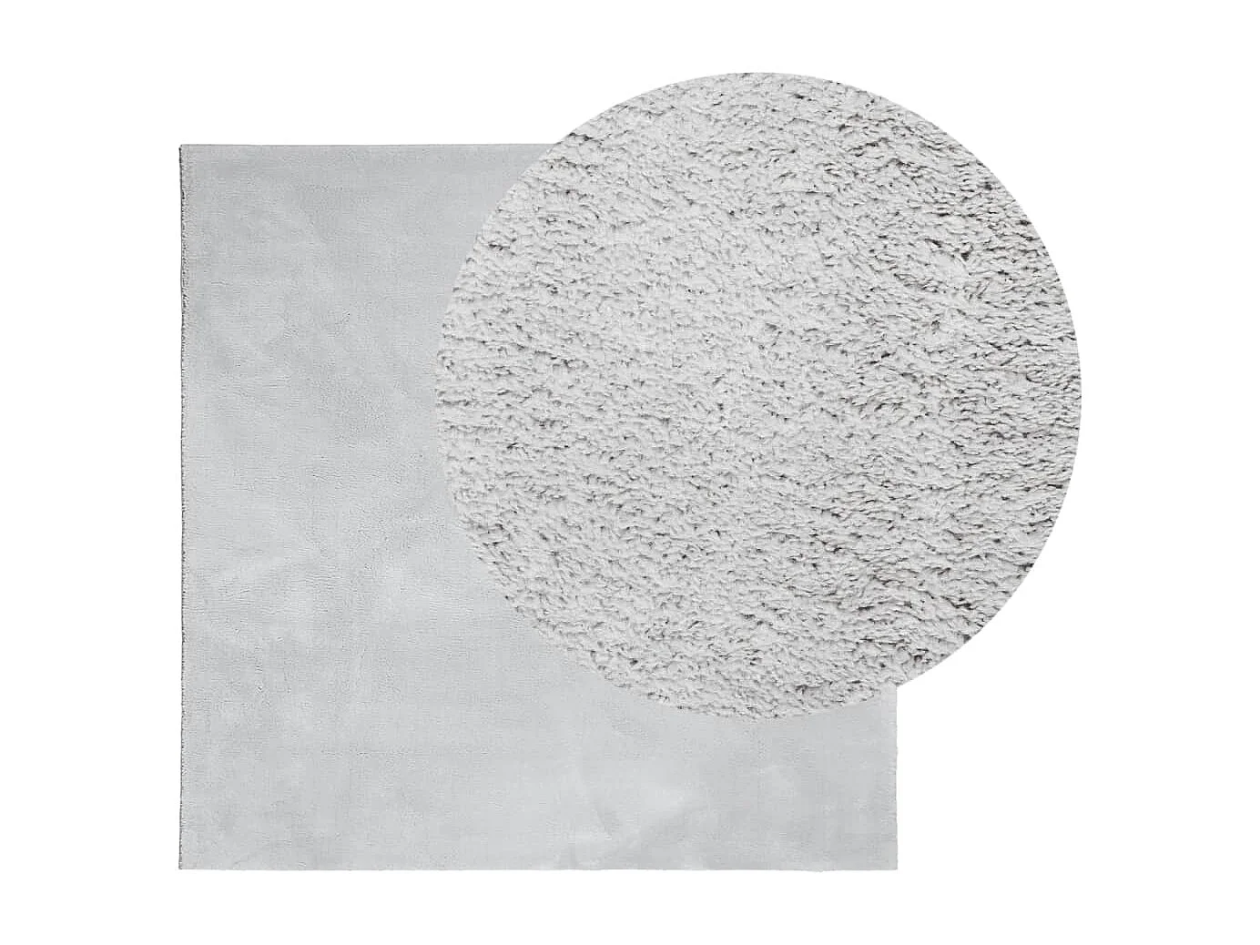 Tapis HUARTE à poils courts doux et lavable gris 240x240