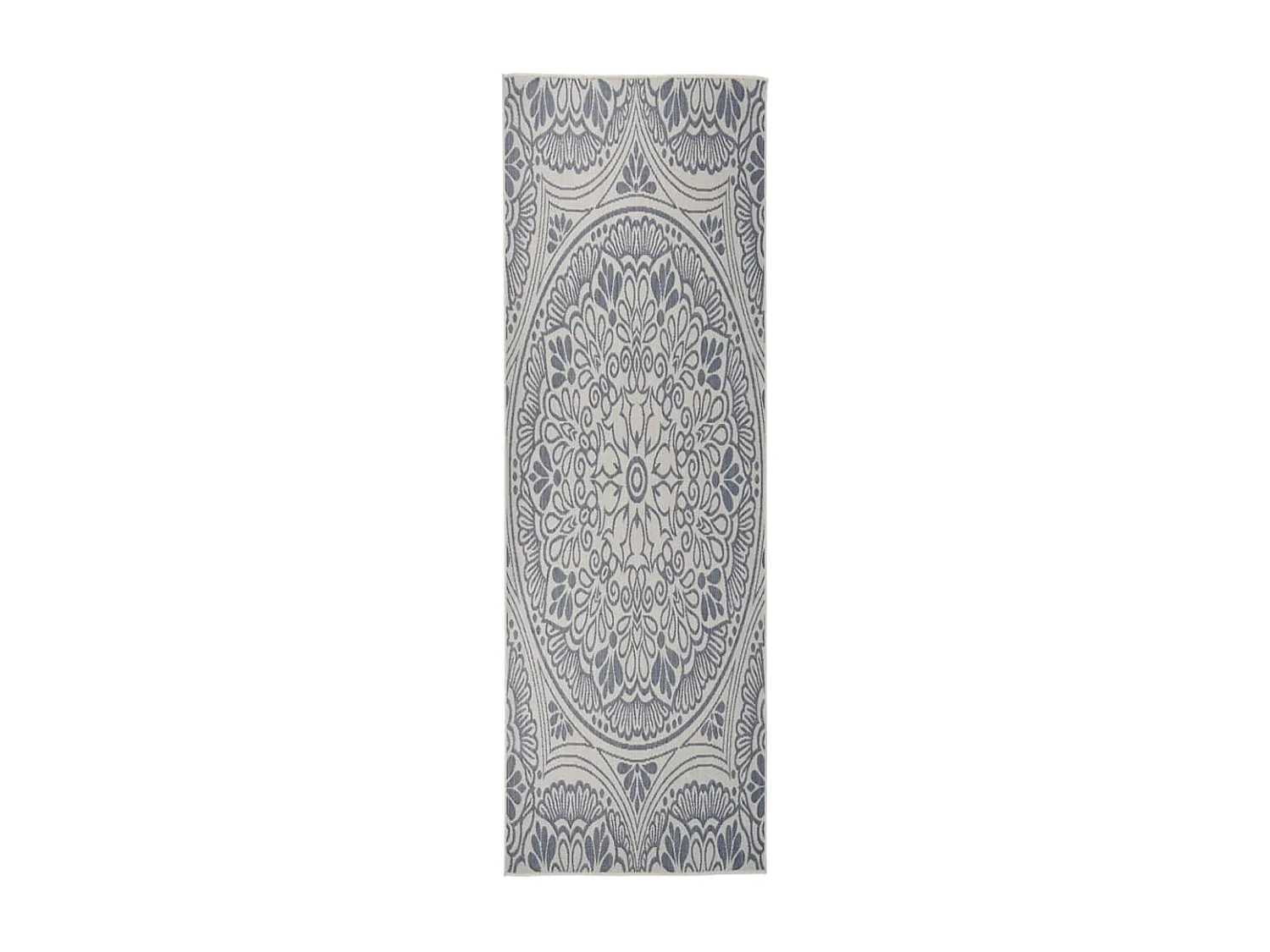 Tapis à tissage plat d'extérieur 80x250 Motif bleu