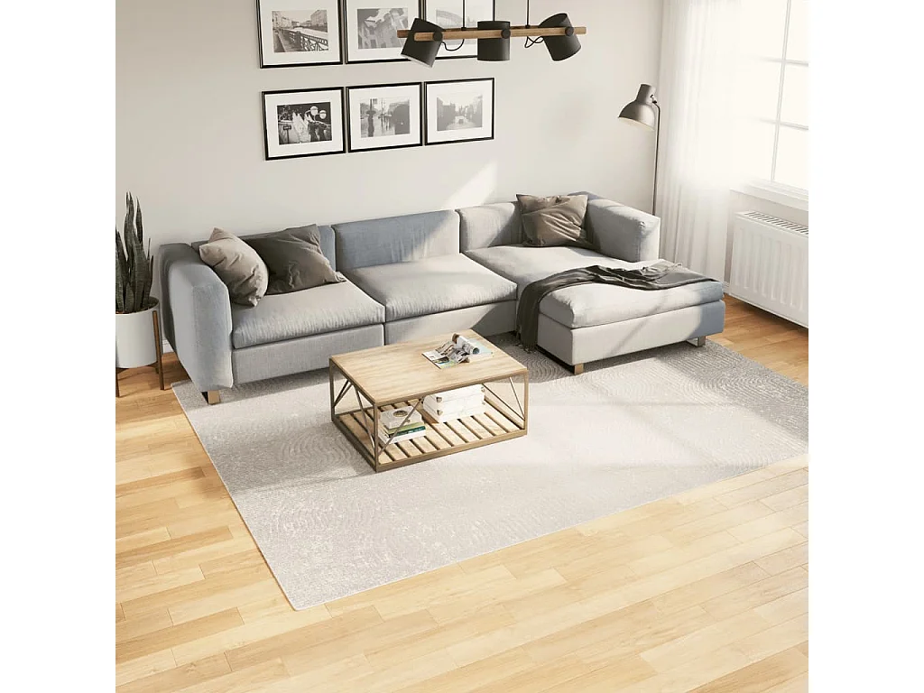 Tapis IZA poils courts style scandinave crème 200x280