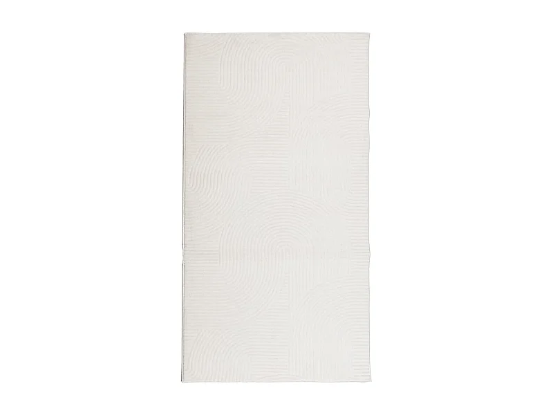 Tapis IZA poils courts style scandinave crème 80x150