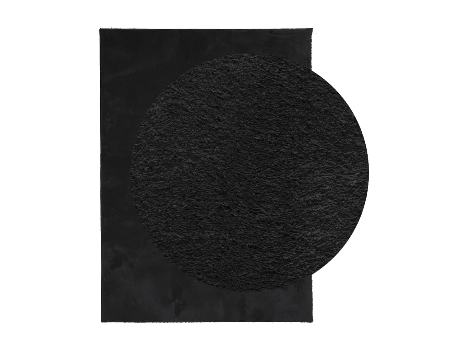 Tapis HUARTE à poils courts doux et lavable noir 120x170