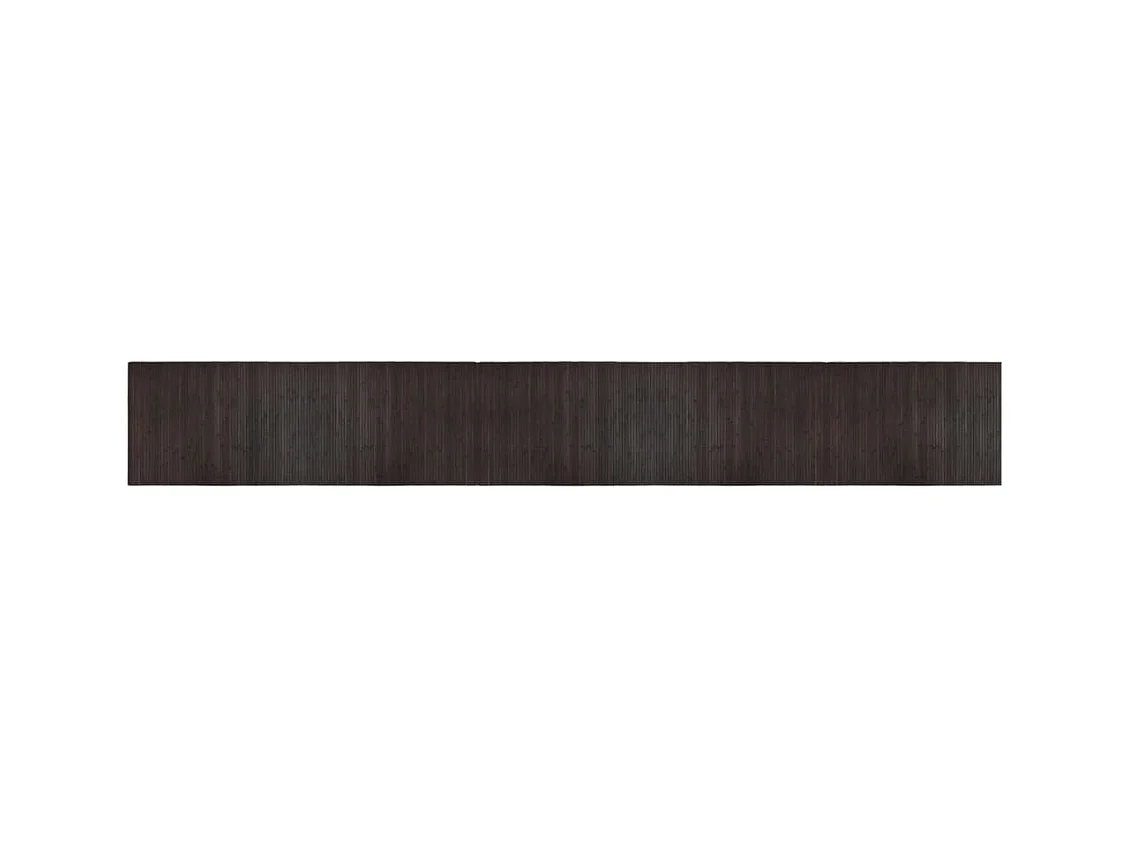 Tapis rectangulaire marron foncé 70x500 bambou