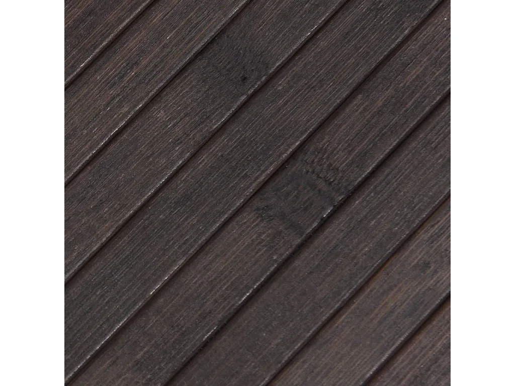 Tapis rectangulaire marron foncé 70x500 bambou