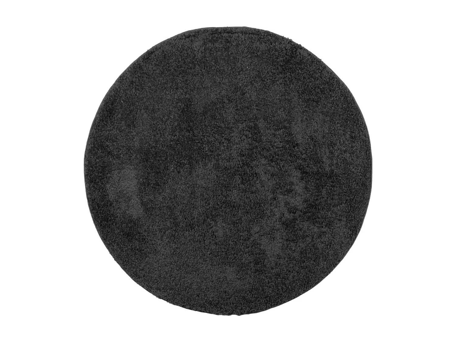 Tapis shaggy à poils longs moderne anthracite Ø 120cm