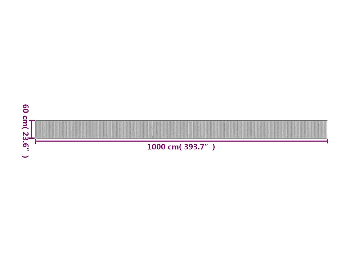 Tapis rectangulaire naturel clair 60x1000 bambou