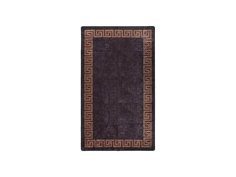 Tapis lavable antidérapant 190x300 Noir et doré