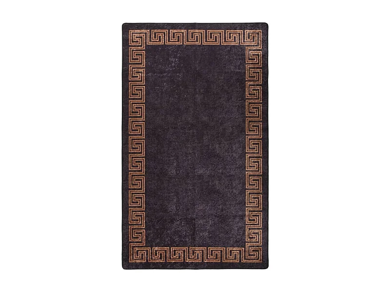 Tapis lavable antidérapant 190x300 Noir et doré