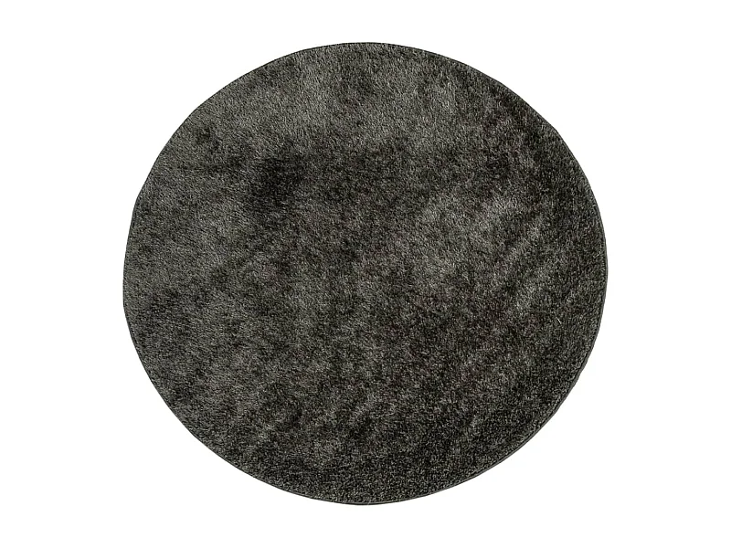 Tapis ISTAN à poils longs aspect brillant anthracite Ø 160cm