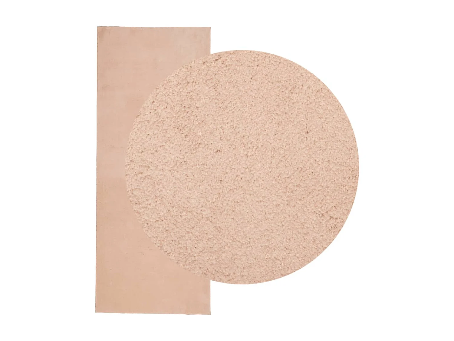 Vloerkleed HUARTE laagpolig zacht wasbaar 80x200 cm roze