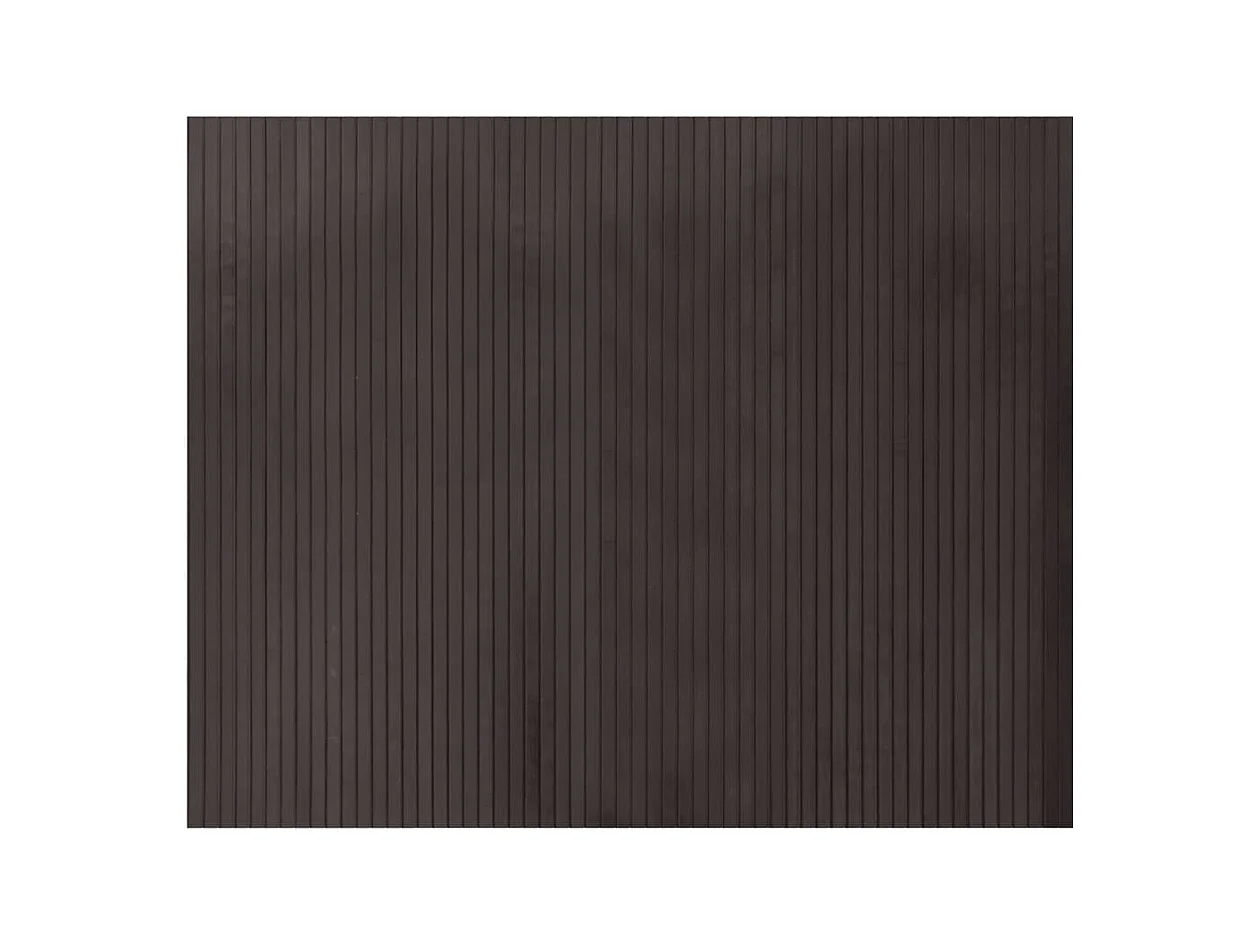 Tapis rectangulaire marron foncé 80x100 bambou