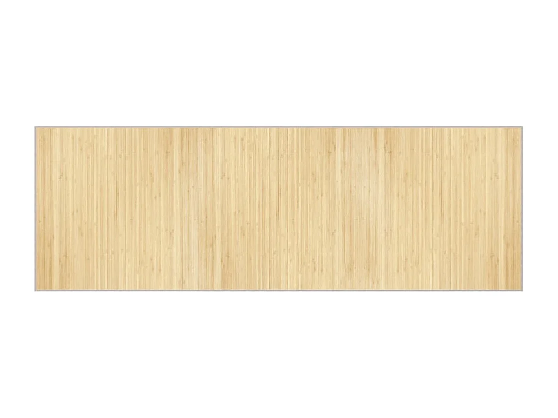 Tapis rectangulaire naturel clair 100x300 bambou