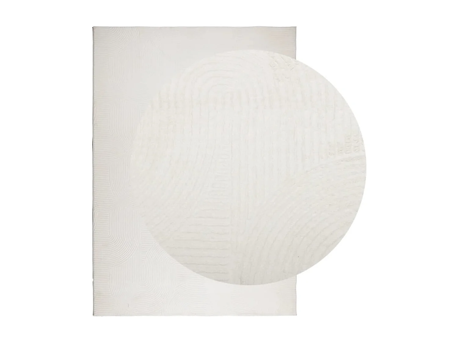 Tapis IZA poils courts style scandinave crème 120x170