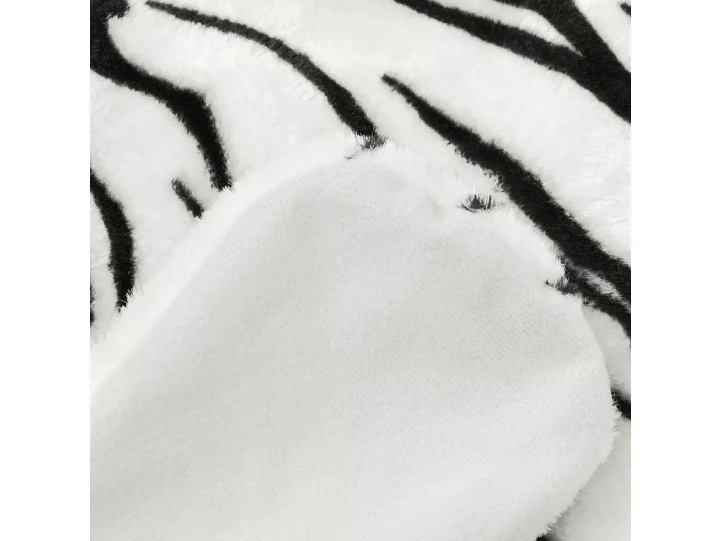 Tapis en peluche en forme de tigre 144cm Blanc