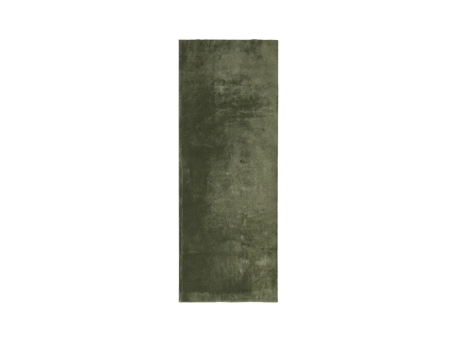 Tapis HUARTE à poils courts doux et lavable vert forêt 80x200