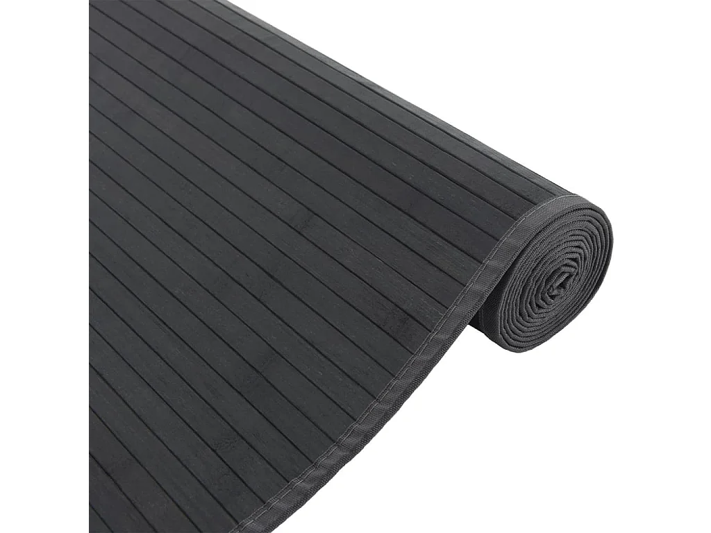 Tapis rectangulaire gris 80x500 bambou