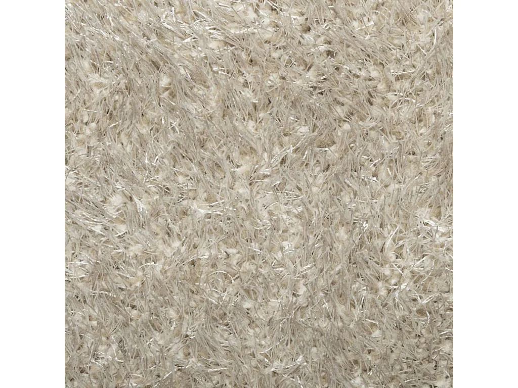 Tapis ISTAN à poils longs aspect brillant beige Ø 80cm