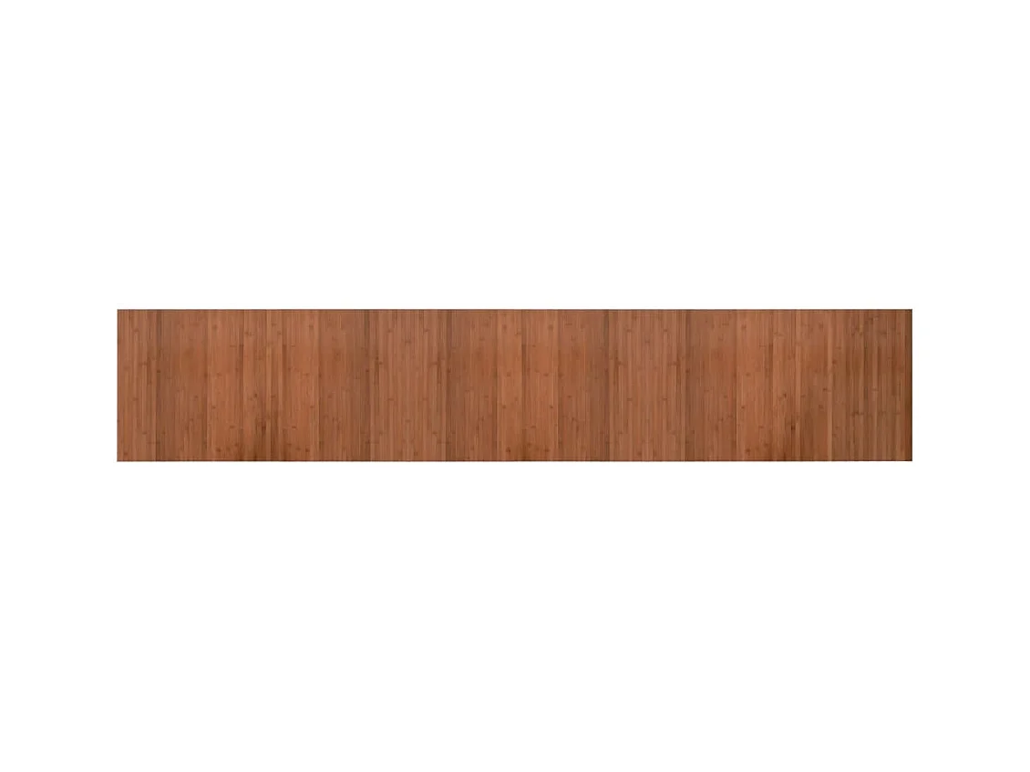 Tapis rectangulaire marron 60x300 bambou