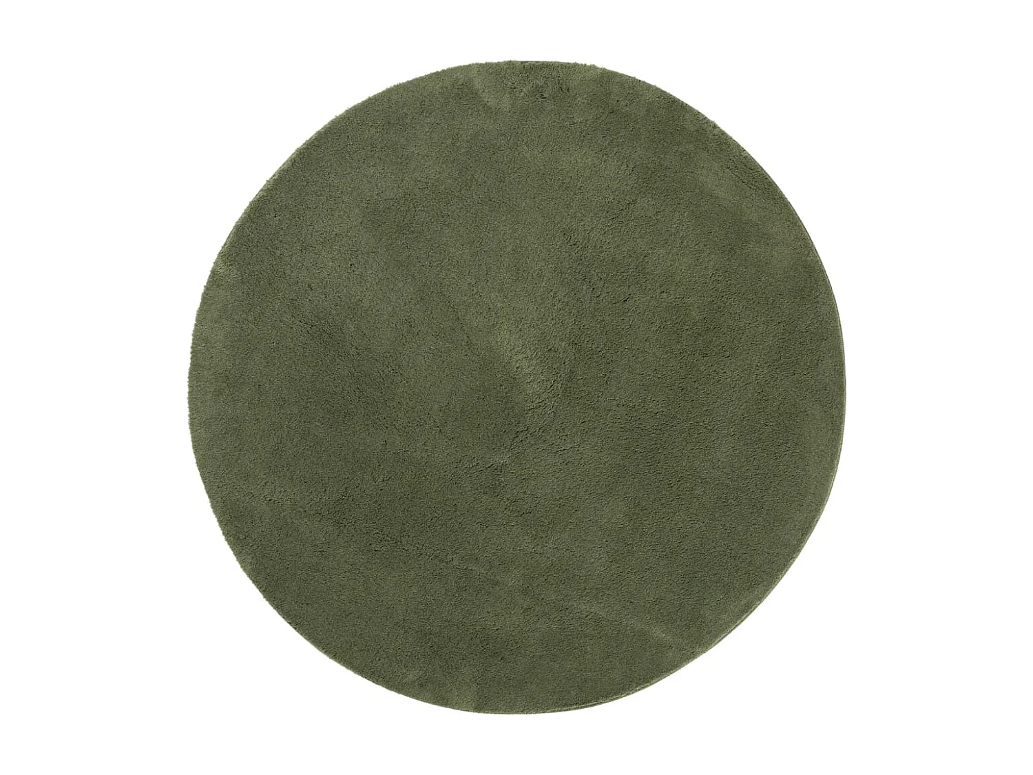 Tapis HUARTE à poils courts doux et lavable vert forêt Ø 120cm