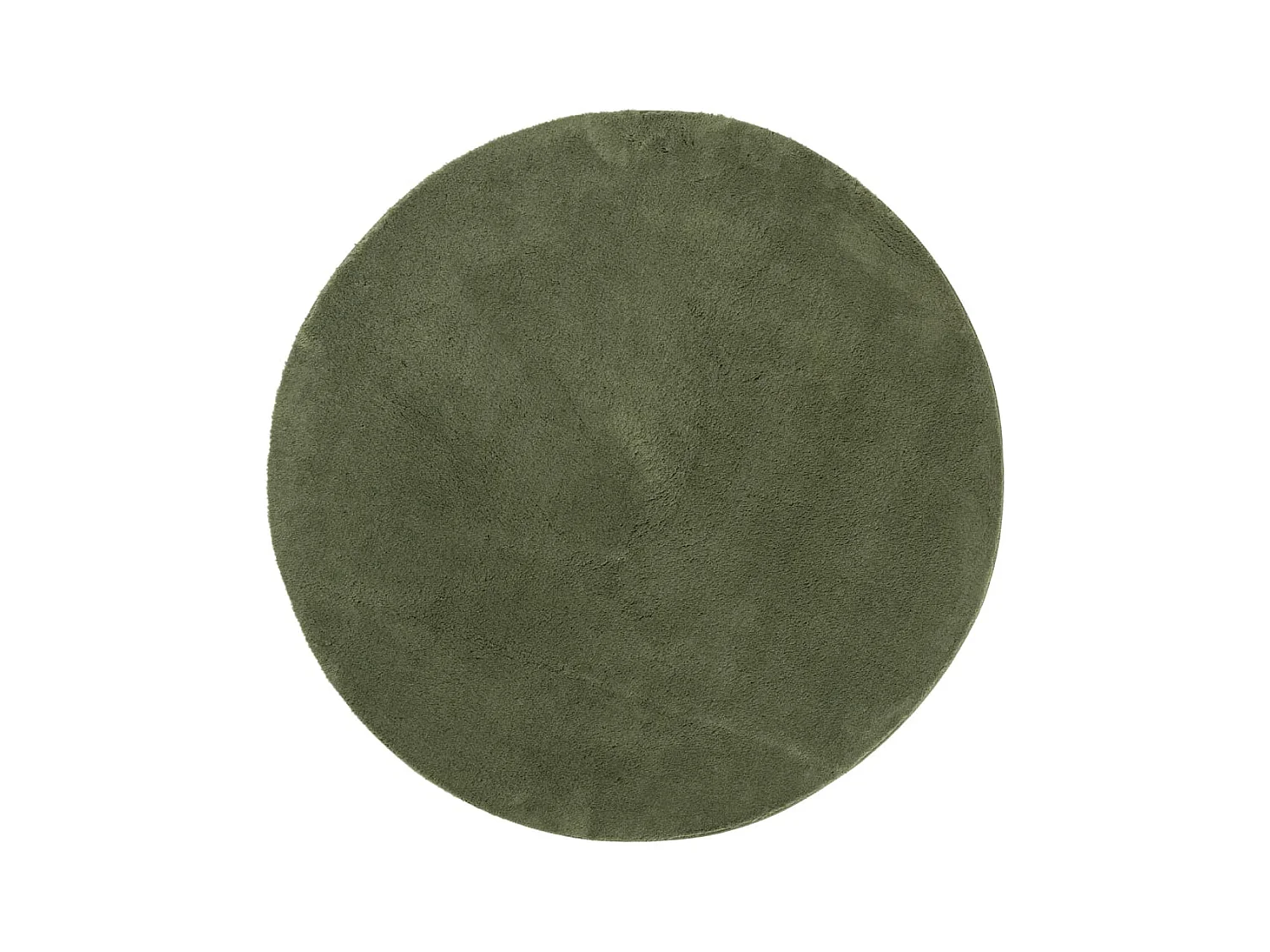Tapis HUARTE à poils courts doux et lavable vert forêt Ø 120cm