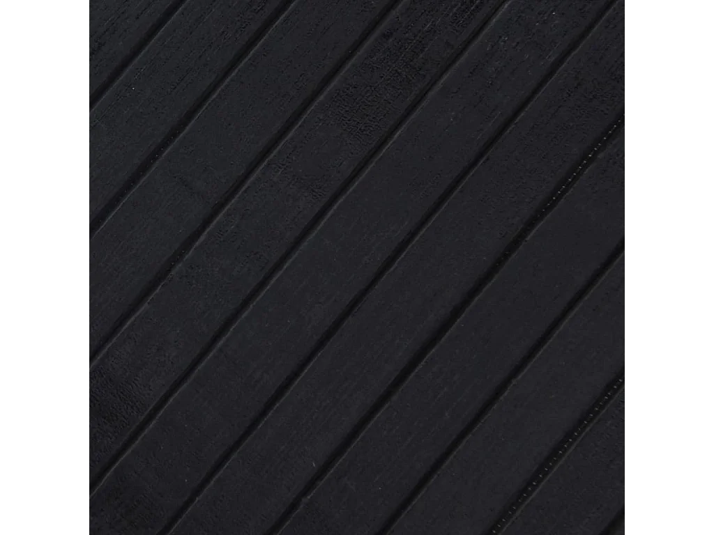 Tapis rectangulaire noir 80x200 bambou